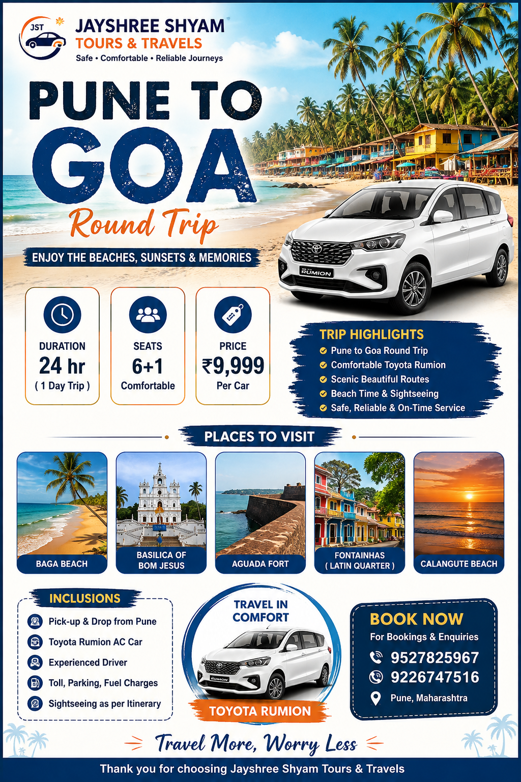 Pune to Goa Round Trip